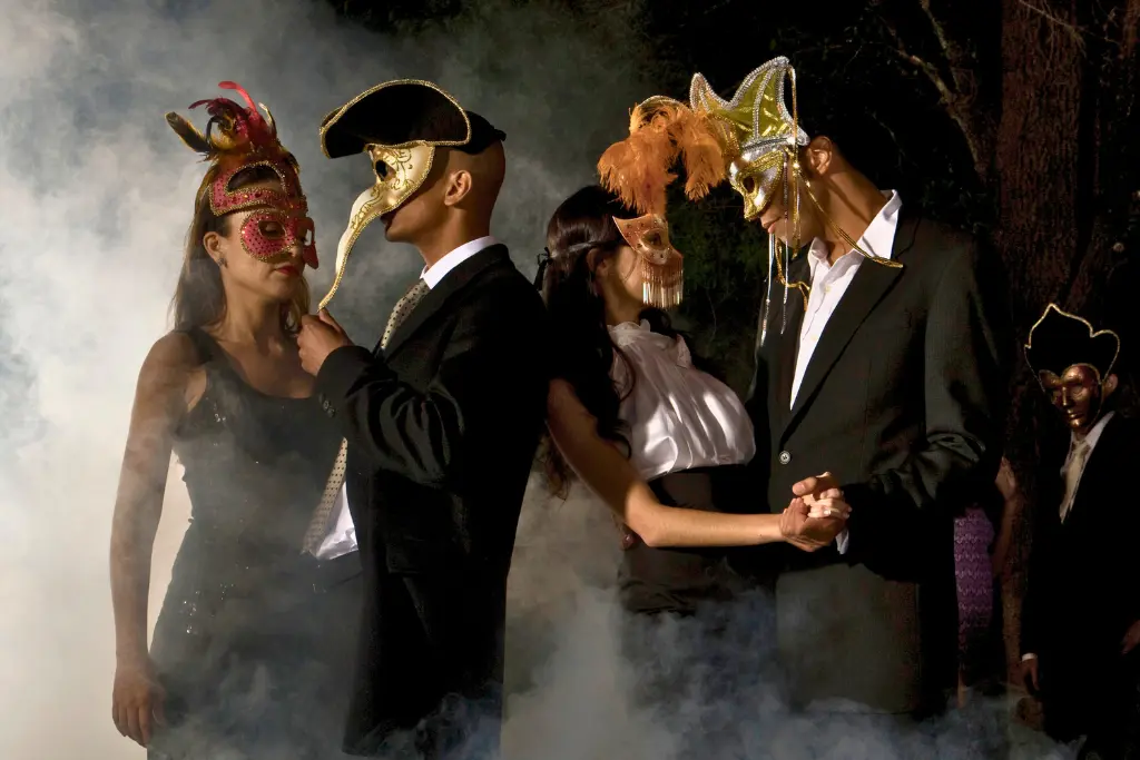 Private party themed masquerade ball